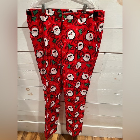 Suitmeister Festive Red Santa Blazer and pants set, size 46-48, EUC, Christmas - Picture 10 of 15